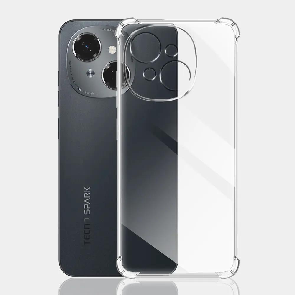 Для Tecno Spark Go 2025 чехол прозрачный силиконовый мягкий чехол для телефона Tecno Spark Go 1 Pop 9 прозрачный противоударный защитный чехол на заднюю панель