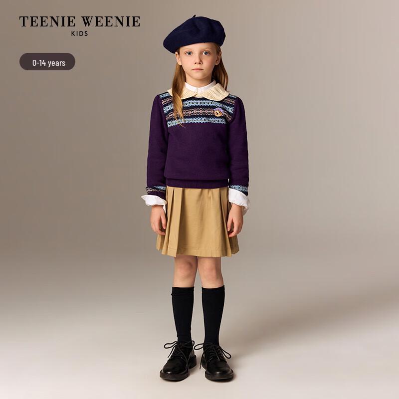 Teenie Weenie Детский женский свитер в стиле Fair Isle