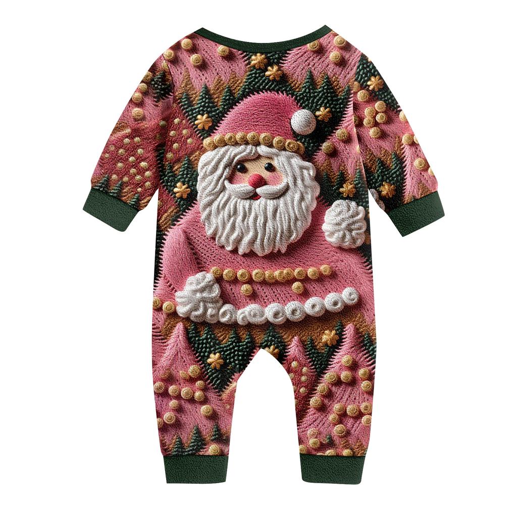 Matching Family Christmas Print Flannel Homewear Set Long-Sleeve Top And Pants