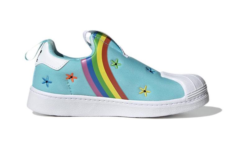 adidas Оригинальные SUPERSTAR 360 Устойчивые к истиранию Низкие Детские Скейтбордические Кроссовки Синие Дети Возраст 3 7 Лет GY9215