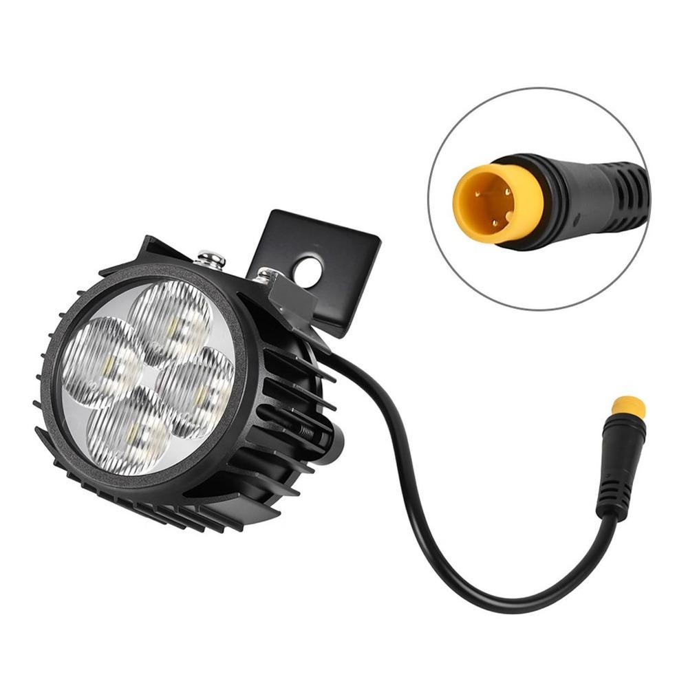 3 Pin Male Connector Electric Scooter Headlight for KukirinG2Pro/G2Max Night Riding