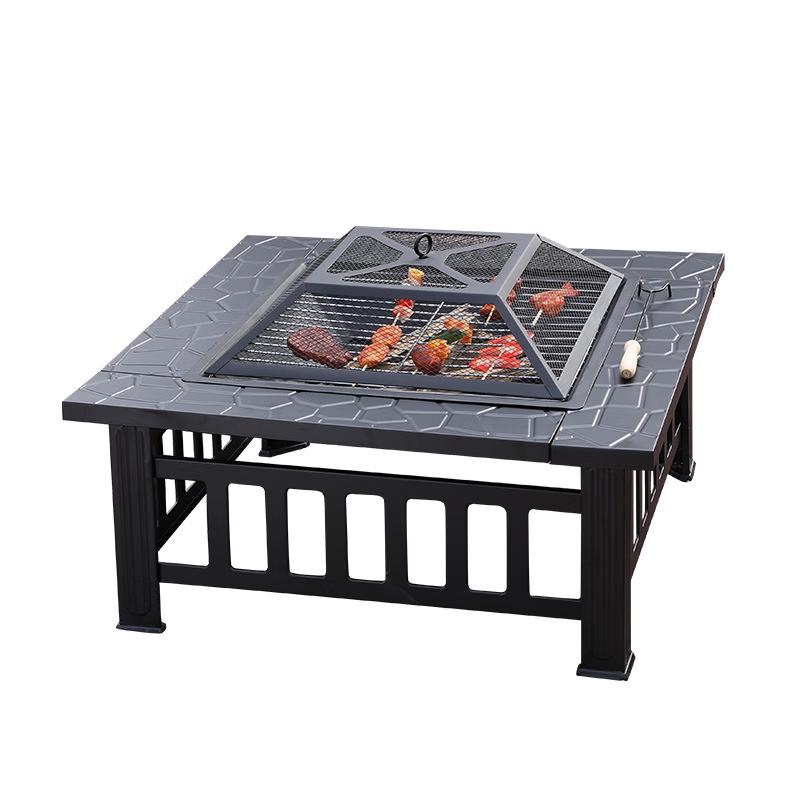 Outdoor Multifunctional BBQ Grill Table & Fire Pit