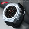 Роскошный комплект для модификации Samsung Galaxy Watch 8 Ultra 2025, карбоновый корпус, резиновый ремешок для Galaxy Watch 7 Ultra 47 мм, аксессуар
