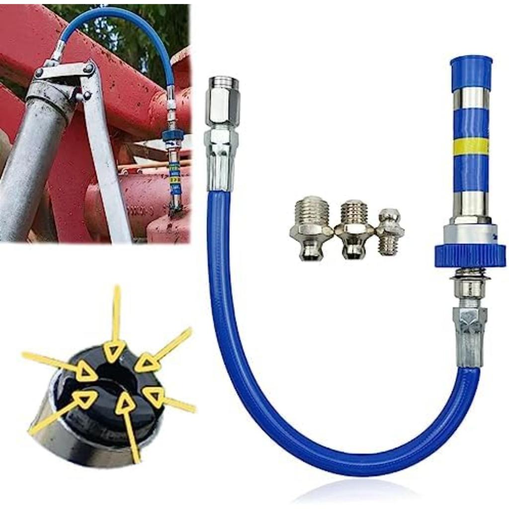 Grease Coupler High Pressure Grease Coupler Grease Fittings Extensions Heavy-Duty Grease Gun Coupler Fits All Grease Guns Quick Lock and Release