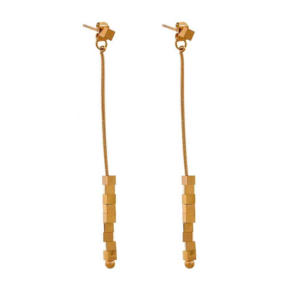 Eetit Квадратные длинные висячие серьги из нержавеющей стали 316, 18-каратное золото, цвет PVD, водонепроницаемые, модные подвески для ушей, ювелирные изделия для женщин, подарок