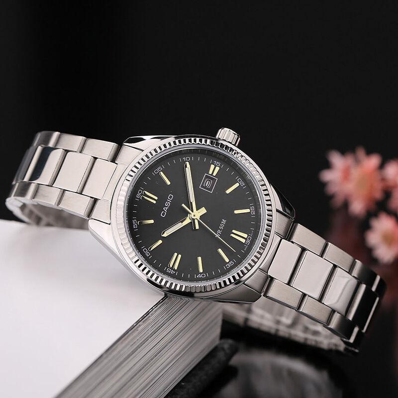 Casio Серия STANDARD модный деловой ретро литературный универсальный классический стрелочный дисплей даты кварцевый механизм ремешок из нержавеющей стали LTP-1302D-1A2