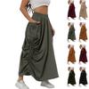 Women's Outdoor Statement Drawstring Ruched Midi Skirt