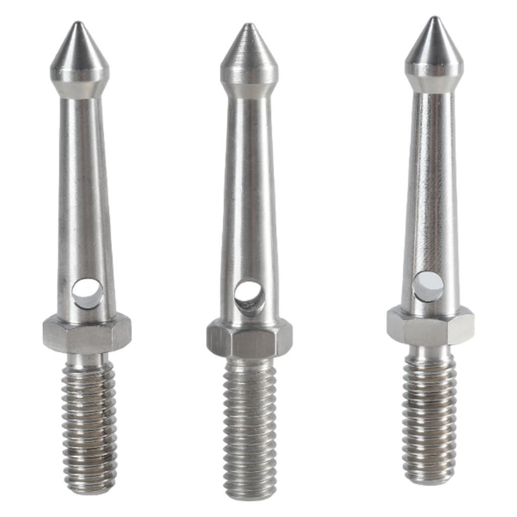 3Pcs/pack Stainless Steel Tripod Foot Spikes Enhanced Stability 3/8Inch Thread Tripod Leg Stabilizers 80mm Length