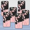 Чехол из ТПУ для Apple Iphone 14 11 13 Mini 12 Pro Max Xr 7 8 + Se 2020 Xs 6 6s Plus 5 5S, чехол для телефона Cherry Blossom Pink Letter