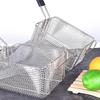 Съемная ручка Фритюрница Нержавеющая сталь Сито для продуктов Корзина для фритюрницы Легко хранить Антипригарный Держатель для картофеля фри Бытовой