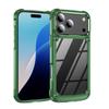 Металлический Чехол-Броня с Рамкой для Камеры для iPhone 17 16 15 14 13 12 11 Pro Max Air Plus Прозрачный Жесткий Акриловый Ударопрочный Чехол