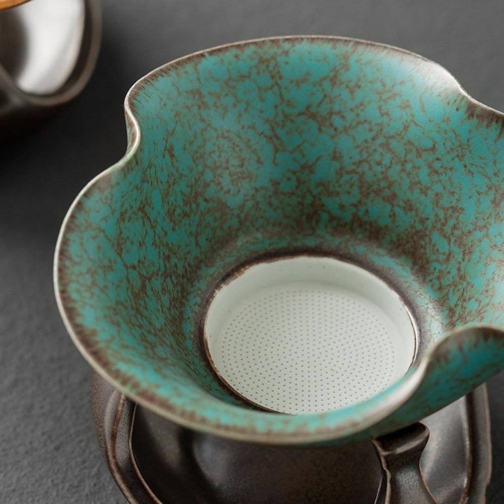 Керамические фильтры для чая, обожженные в печи, ретро-сепараторы для чая, принадлежности для напитков, фильтр для чайных листьев, Главная