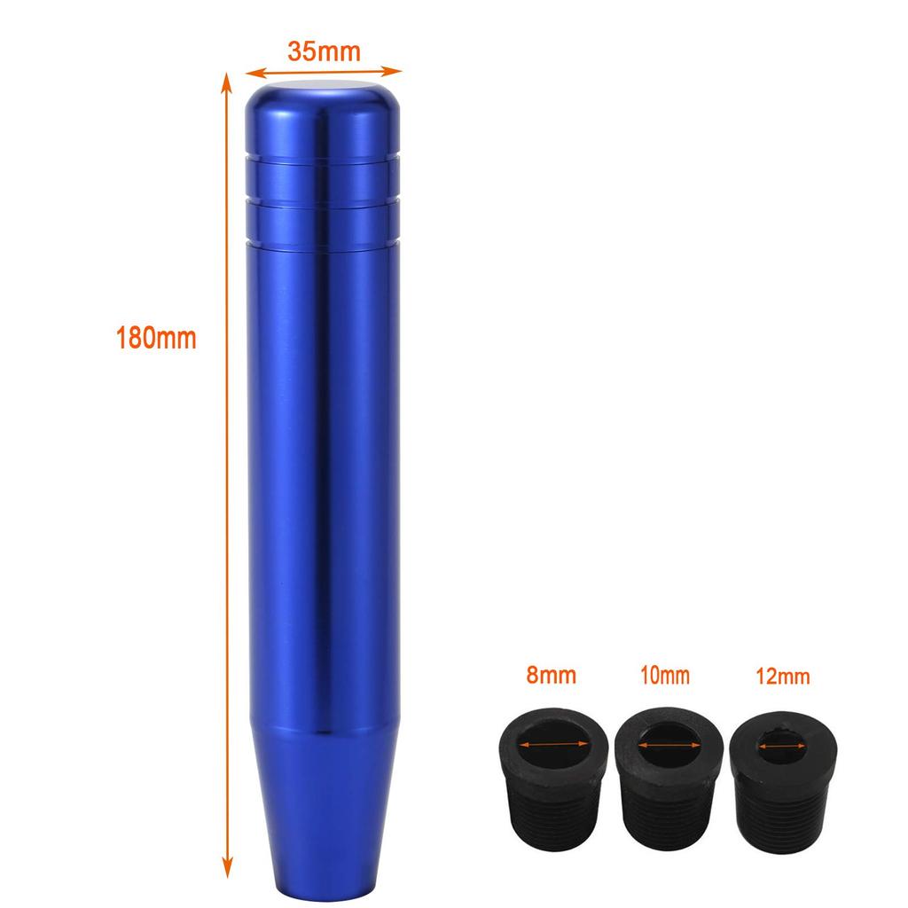 Lunsom 180mm Aluminum Shift Knob Car Shift Lever Knob Extension for Auto and Manual Car (Blue)