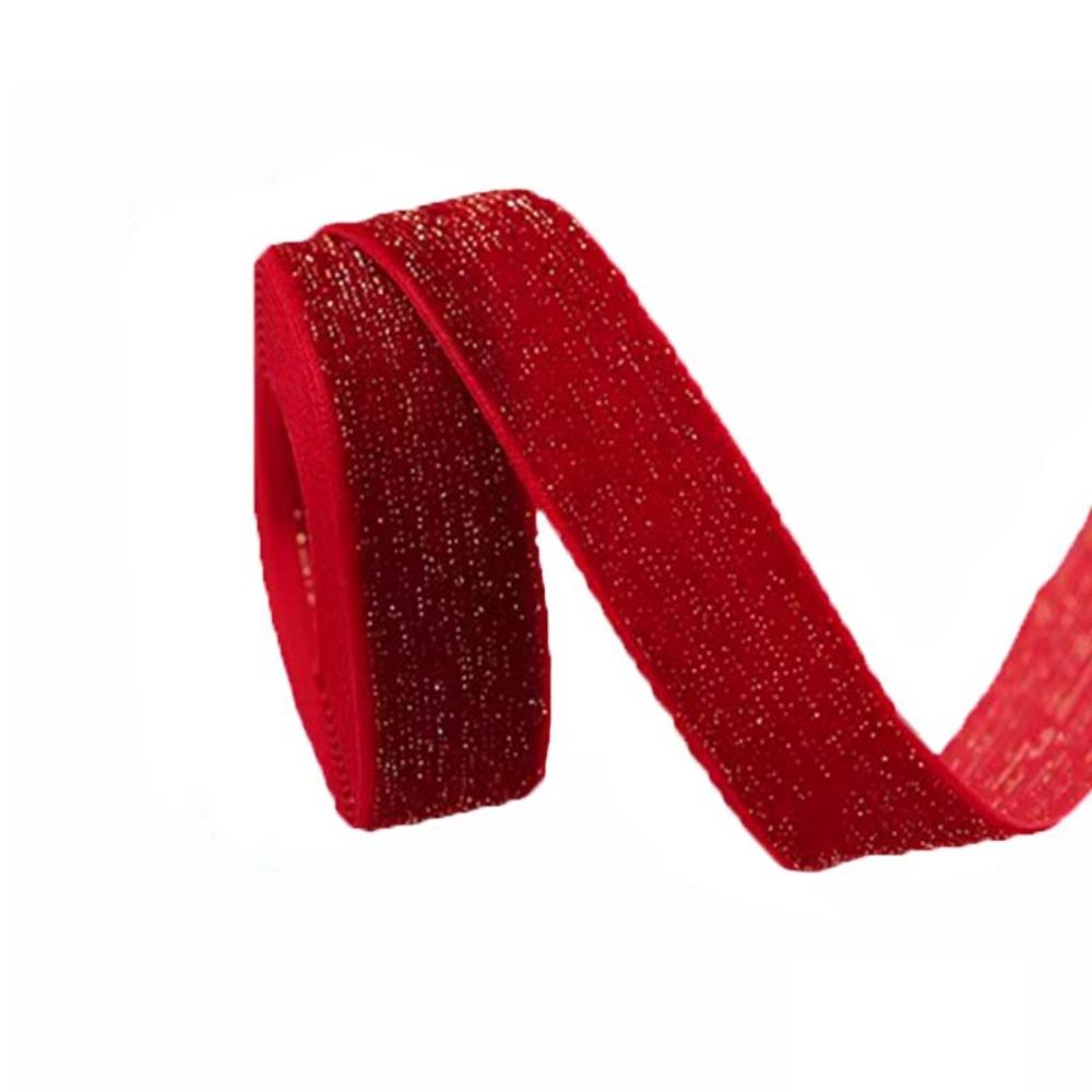 Glitter Christmas Velvet Ribbon 5 Yards Bow Ribbon Gift Box Packaging Ribbon  Wrapping