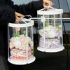 Прозрачная коробка для торта Пластиковые круглые коробки для торта Прозрачные контейнеры для упаковки подарков Свадебные Украшения для Дня Рождения Украшения на Годовщину