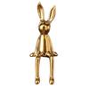 Sitting Rabbit Figurine Long Ears Bunny Resin Statue Sculpture Home Office Bookshelf Desktop Animal Decoration Ornament