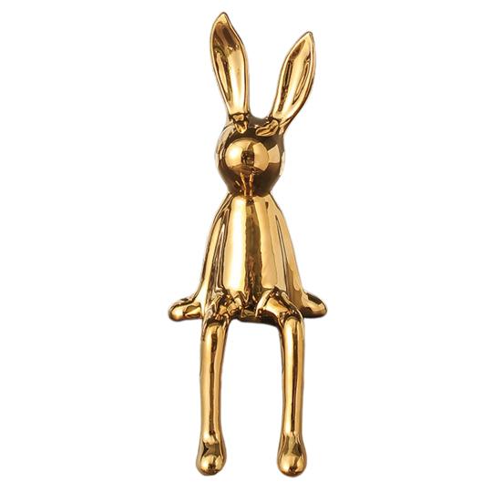Сидящий кролик статуэтка кролик с длинными ушами смоляная статуэтка скульптура домашний офис книжная полка рабочий стол