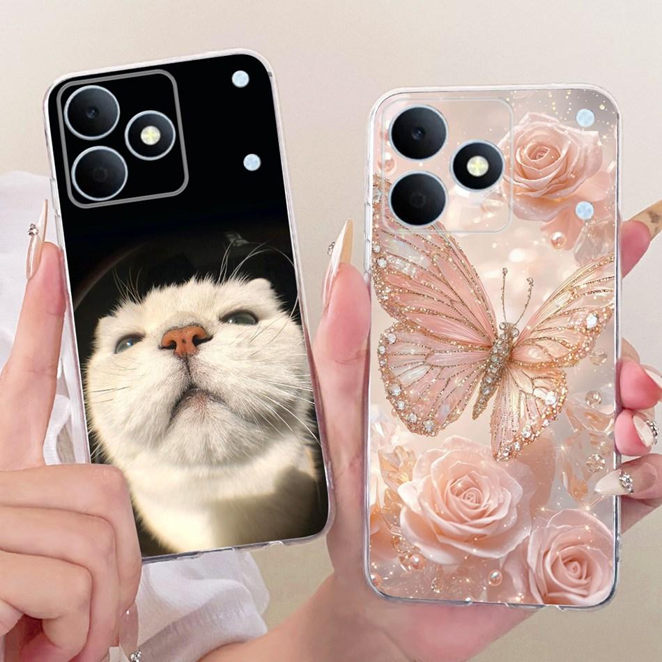 For Realme Note 80 2026 Cute Flower Butterfly Cat Painted Case For Realme Note80 RMX5388 Soft Silicone TPU Phone Cases
