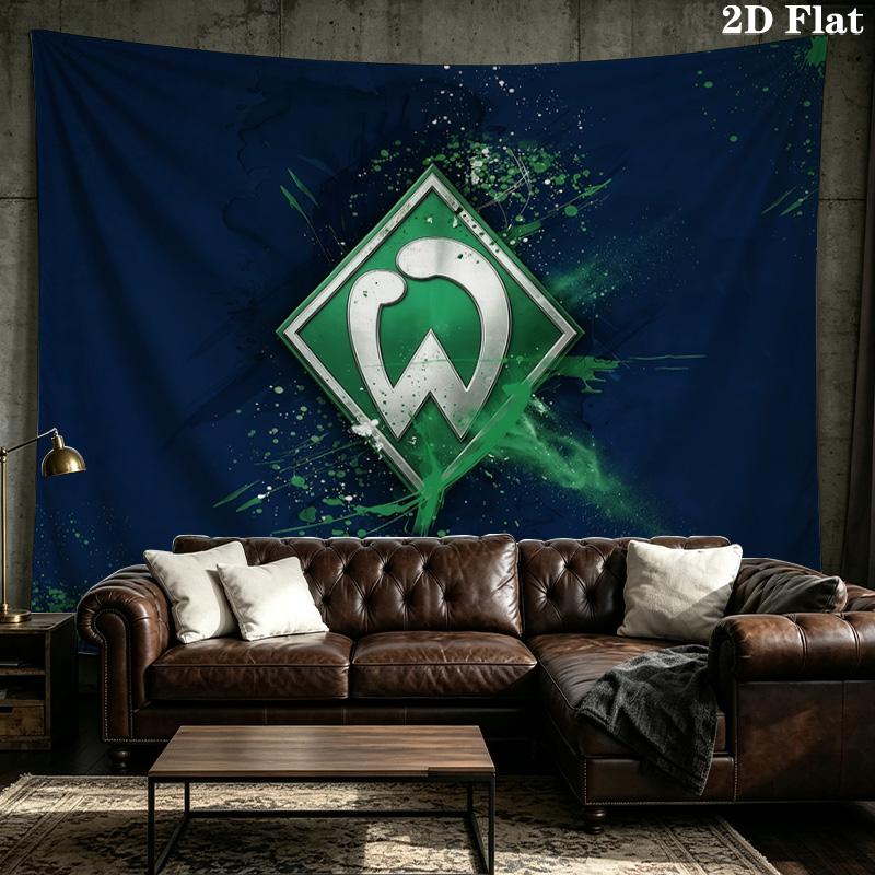 Custom Name SV Werder Bremen Printed Tapestry – Wall Hanging for Bedrooms, Dorms, and Home Decor
