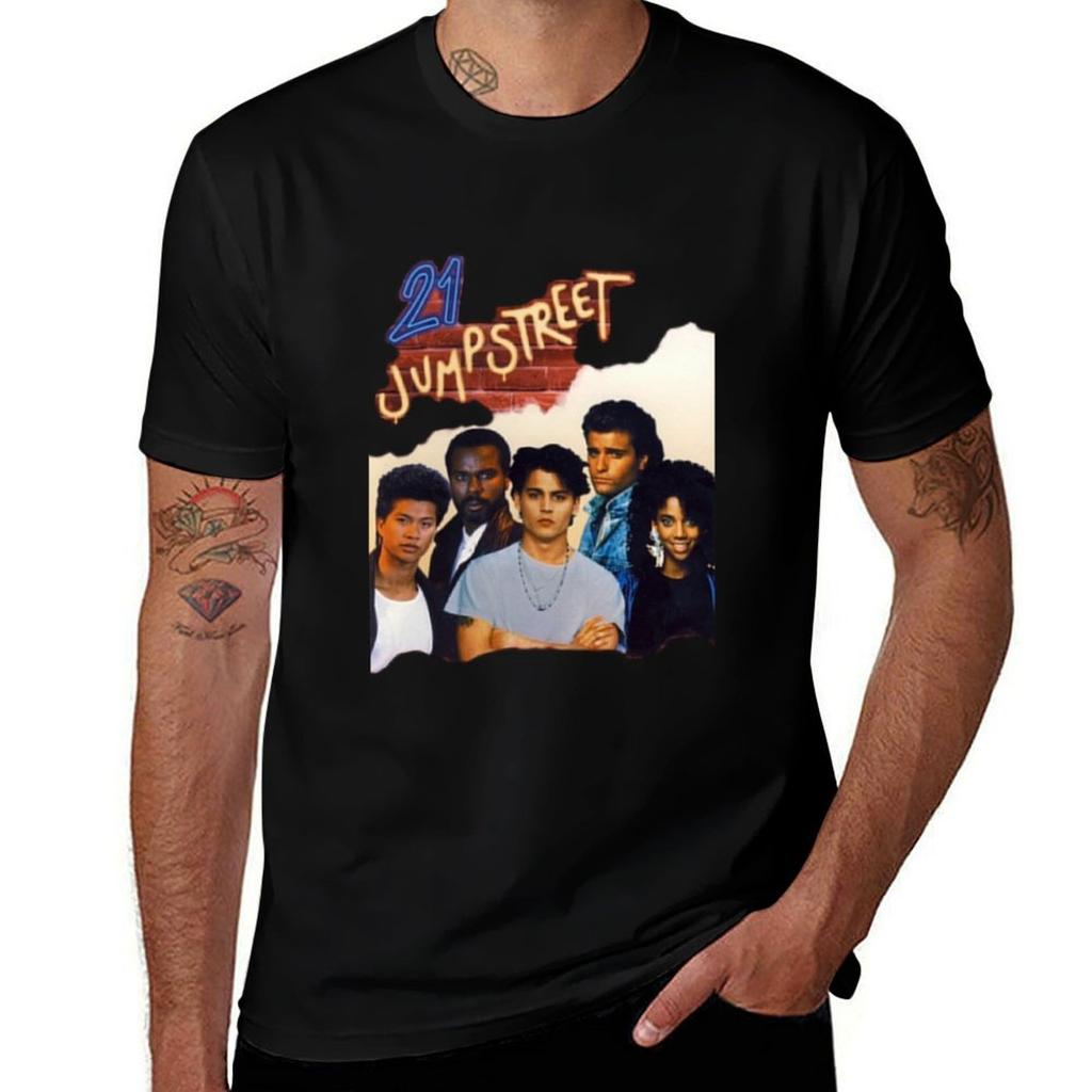 21 Jump Street Cast Tshirt Retro Style Print Casual Top Tshirt