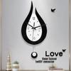 Modern Water Drop Shape Clock Swingable Swing Wall Clock Mute Bedroom Wall Clock Creative Home Living Room Decoration