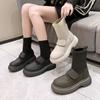 Мода Модные эластичные носки Ботинки для женщин Дышащая женская обувь на толстой подошве Женские повседневные ботинки в британском стиле 2024 Botas Mujer