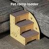 Pet Ladder for Small Dogs Detachable Pet Ladder for Dogs Cats Easy-to-install Three-step Stairs Wooden Supplies Easy To Install