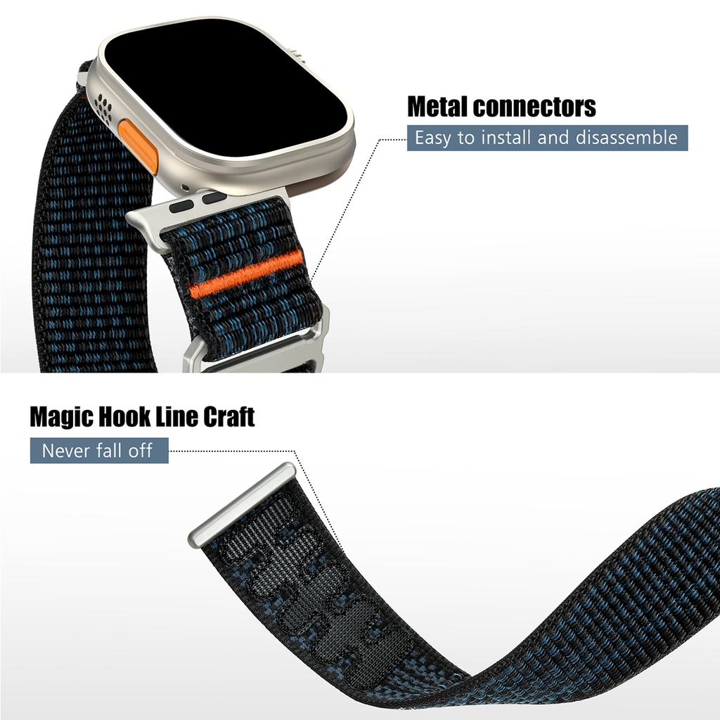 Loop Nylon Sport Band for Apple Watch Ultra 2 49mm 46mm Series 11 10 9 8 7 6 5 4 3 2 1 SE 2 SE and 38mm 40mm 41mm 42mm 44mm 45mm