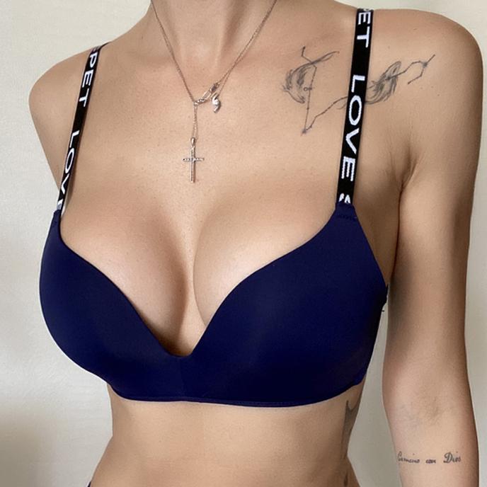Women Seamless Bras Push Up Lingerie Sexy Bra Girls Letter Strap Bralette Wireless Brassiere Female Intimates