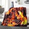 Flaming Beast Cozy Customizable Blanket Personalized Name Comfortable Texture Great For Sofa Couch Office Bed Picnics For All Occasions Modern Gifts