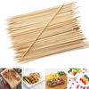 500 шт. Длинная бамбуковая палочка одноразовая фруктовая палочка не ломается шампур для барбекю гриль