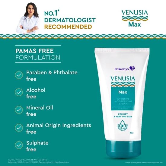 Доктор. Reddy's Venusia Max для сухой кожи с маслом ши и маслом какао - упаковка 2x150 г Интенсивный увлажняющий крем