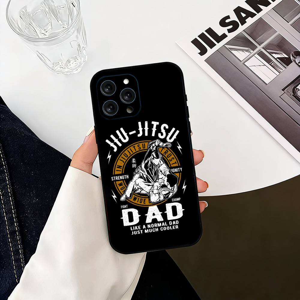 Чехол для телефона J-Jujitsu J-Judo для iPhone 17, 16, 15, 14, 13, 12, 11 Plus, Pro Max, Другие Мягкий Черный Чехол
