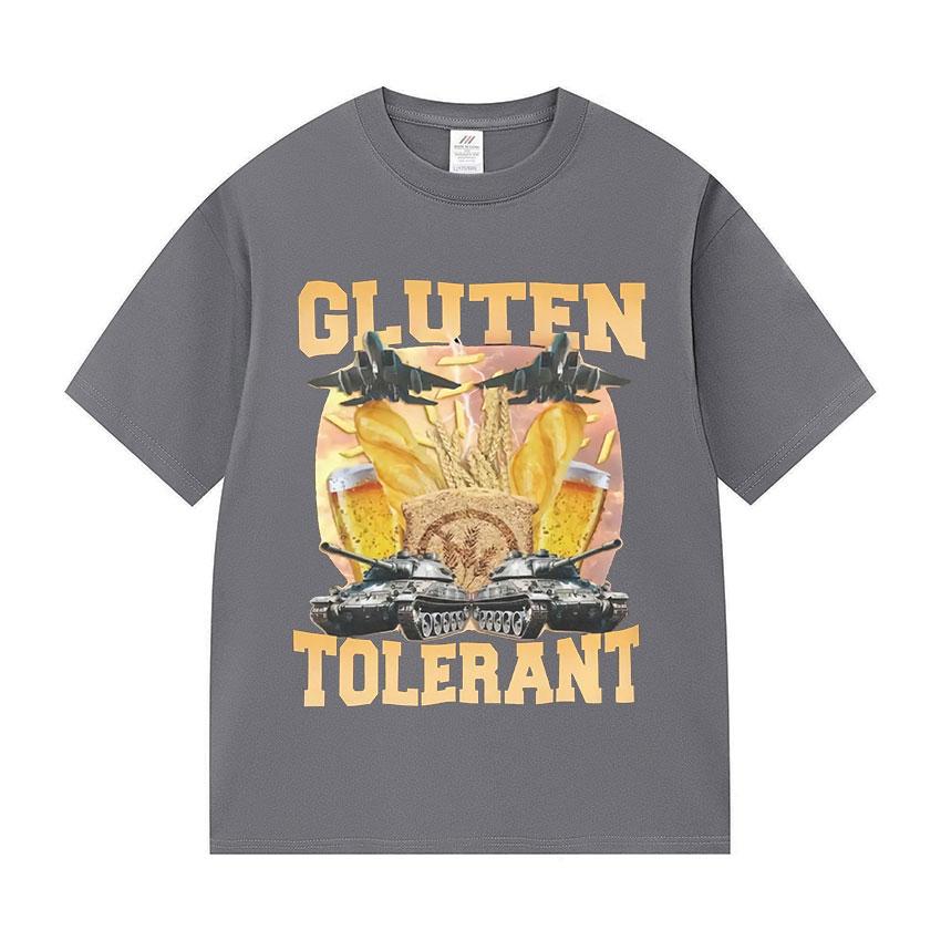 Creative Gluten Tolerant Funny Meme Tee Shirt Men Women Vintage High Quality Fashion T-shirt Tops 100% Cotton Oversized T Shirts