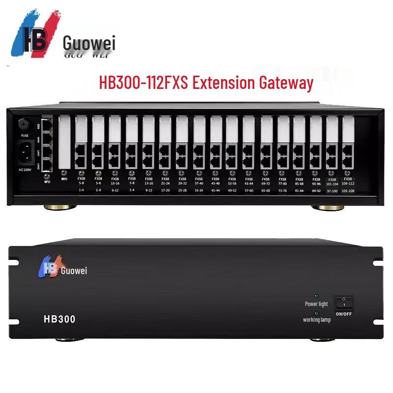 Guowei 1U Rackmount SIP to Analog FXS Voice Gateway (CN version)