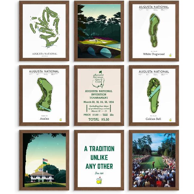 BigWig Prints Augusta National Настенное искусство - Настенное искусство для гольфа, Украшения для вечеринки Masters Golf, Сувениры Augusta National, Украшения Masters, Аминь