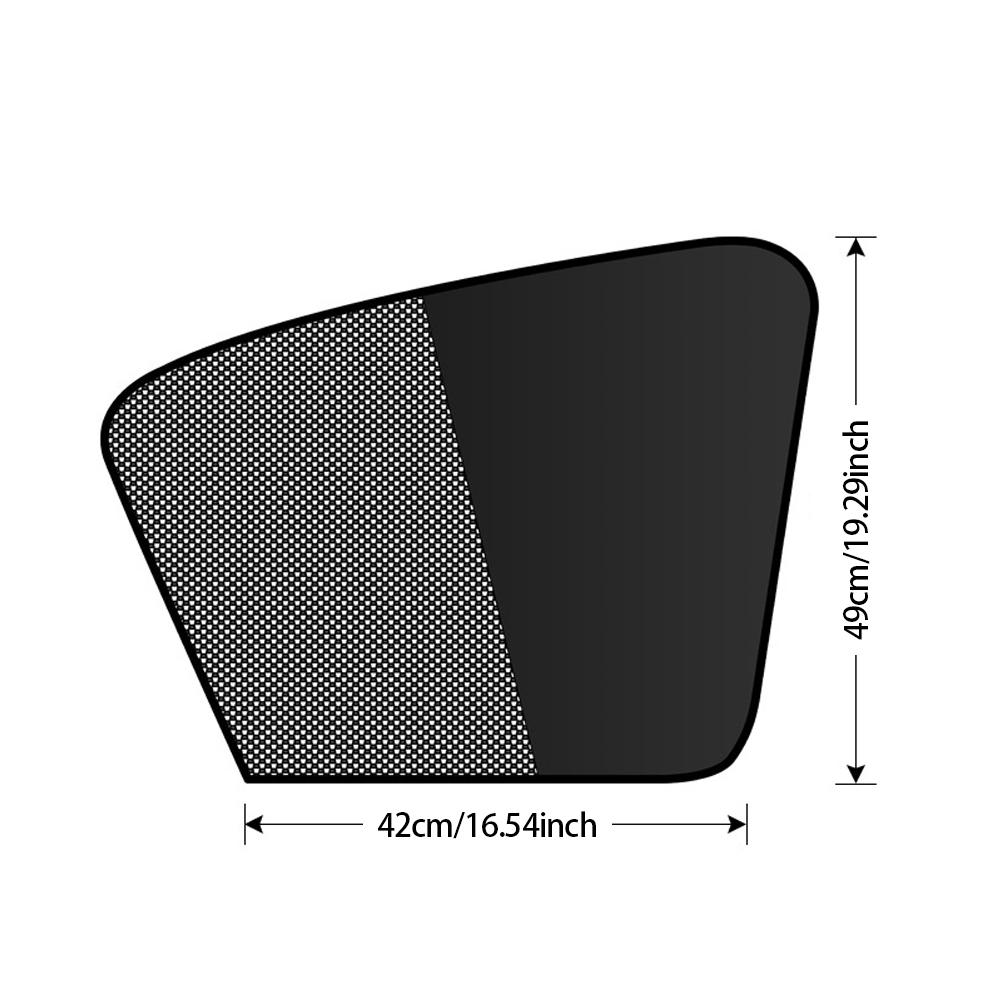 Dual Layer Magnetic Car Sunshades Sun UV Protection for Side Windows Heat Blocking Mesh Sunshade Curtain