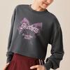 Skechers Серия Sport Alliance Американский Ретро Элемент Бант Печать Логотипа Повседневный Для Поездок На Работу Удобный Короткий Пуловер Толстовка L325W065-013P