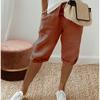 BITCED Women's Cotton & Linen Pockets Elasticated Casual Pants Women's Pants 5 Pants