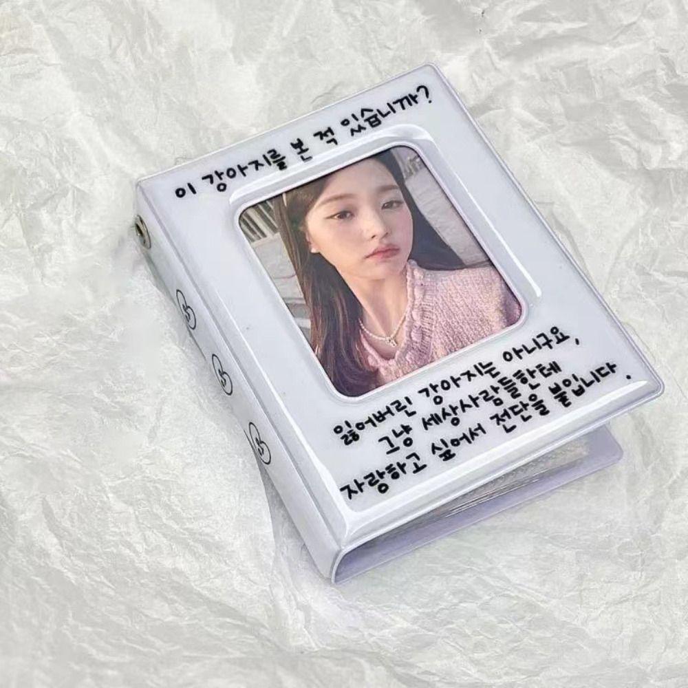 32 Pockets Photo Album Hollow Name Card Book Mini Photocard Holder  For 3 Inch Photos