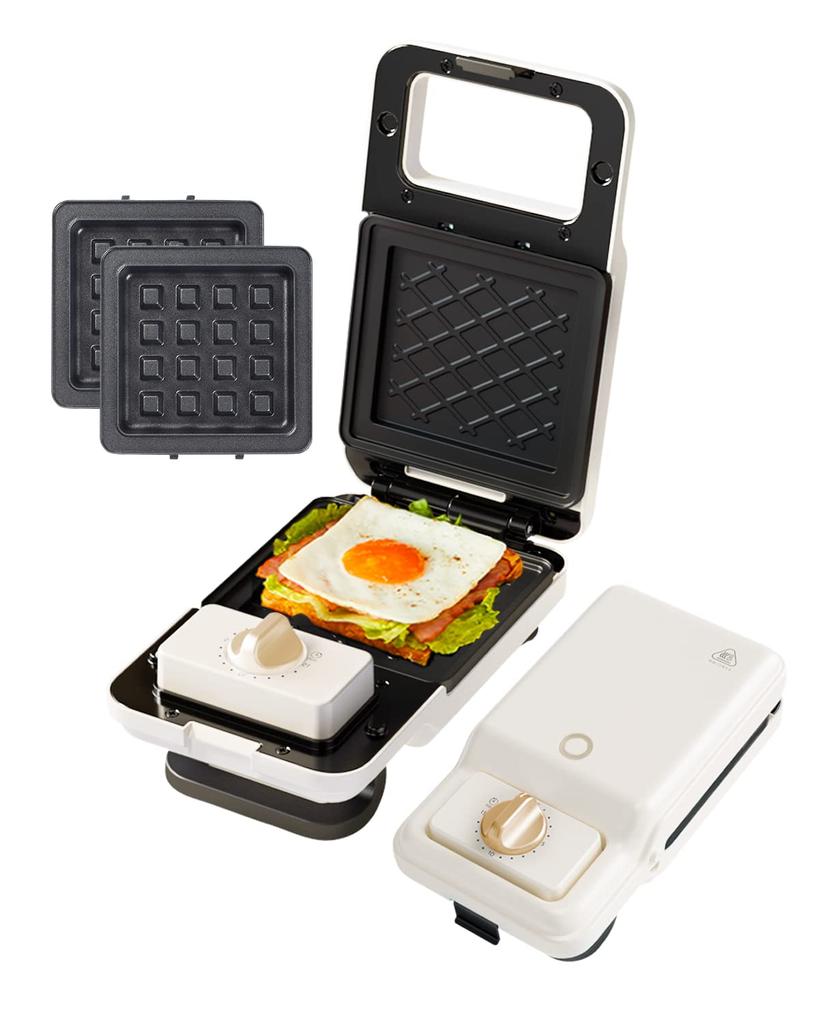 Hot Sand Maker SOLEMOOD Waffle Maker Hot Sand Maker Electric Waffle Maker Electric Crimp Type Top and Bottom Side Grilled Hot Sand Maker Large Size