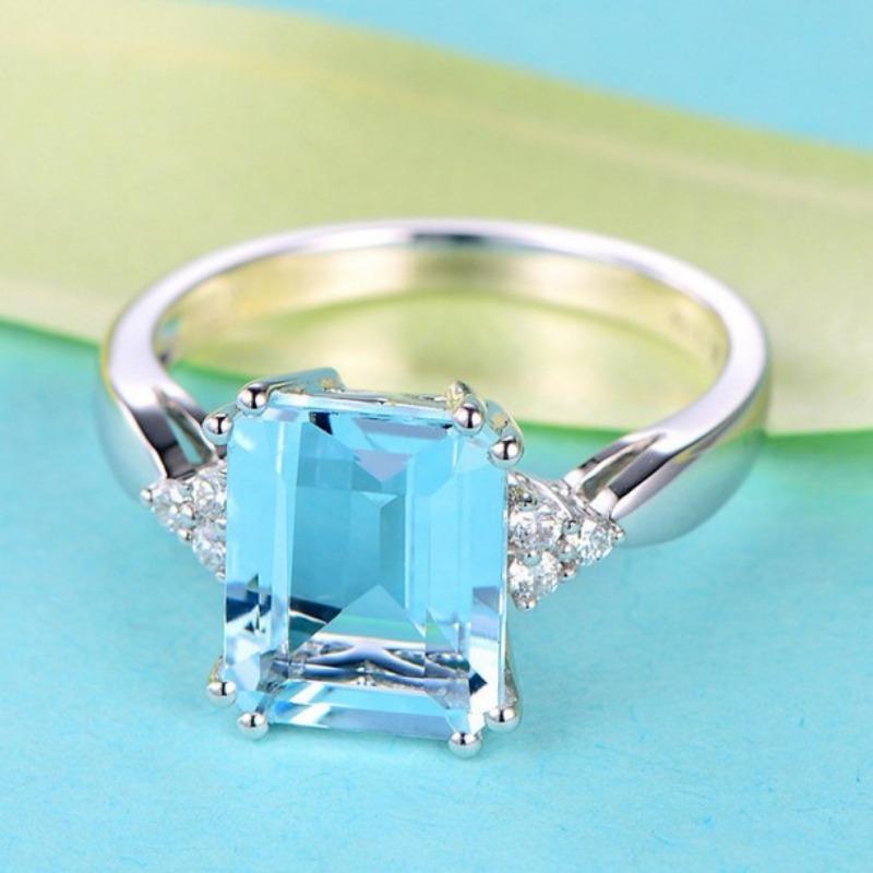 Кольцо для помолвки с камнем Cratopapa, европейские и американские благородные 18-каратные цветные сапфировые кольца, аксессуары