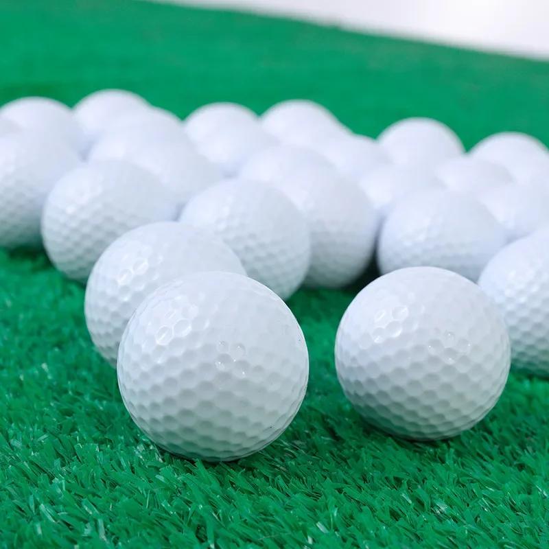 2025 New 10pcs Outdoor golf double-layer white ball two-layer practice ball golf ball