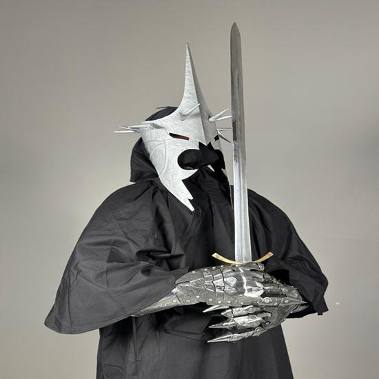 Nazgul Costume Halloween Outfit Ringwraith Robes Rider Costume Gowns Ring Wraith Cosplay Witch King of Angmar Costume Medieval Armor