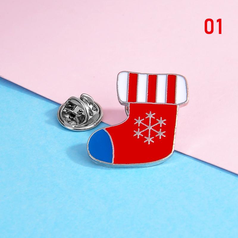 1PC Gift Alloy Christmas Brooch Corsage Pin Diamond Retro Fashion Party Accessories Jewelry