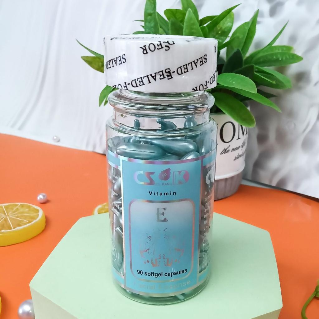 90pcs/set Vitamin E Capsule Essence Oil Collagen Essence Cream Moisturizing Diminishes/Reduces The Look or The Signs of Aging Skin Care Serum