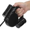 3 In 1 Black Plastic Portable Pet Automatic Retractable Traction Leash Rope with LED Light Garbage Bag for Dogs Cats
