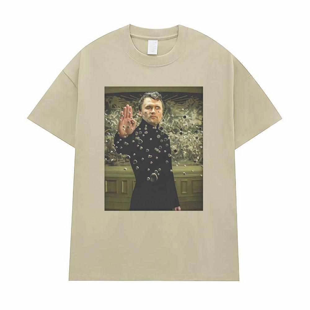 Charlie Kirk Neo Matrix Meme Funny Graphic T Shirt Unisexs Clothing Vintage 90s Fashion Tshirts Casual Cotton Short Sleeve Tshirt