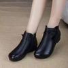 2025 Fall New Arrival: Thick-Soled Soft-Soled Comfortable Rubber Sole Ankle Boots for Women Women's Single Shoes Middle-Aged and Elderly Casual  Shoes