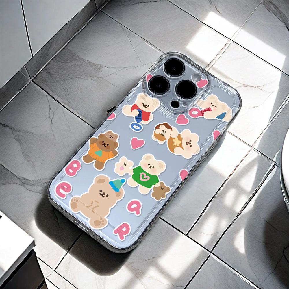 Панда Английский Роскошный Мягкий Чехол для Телефона Для iPhone 15 14 13 12 11 Pro Max X XS Max XR 7 8 Plus SE 2020 Чехол Обложка Funda Coque
